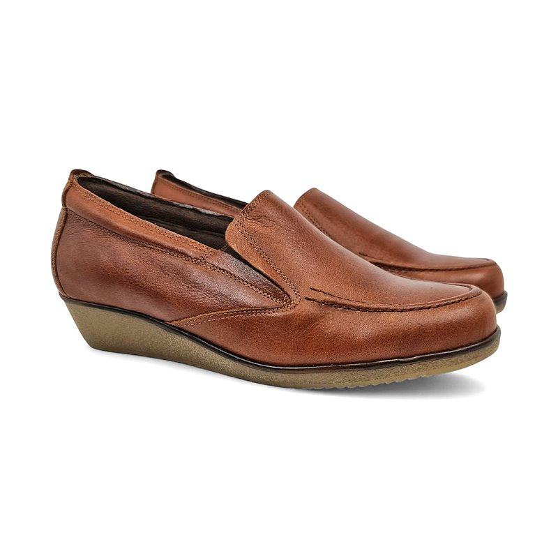 Clara | Soft leather women’s wedge loafers
